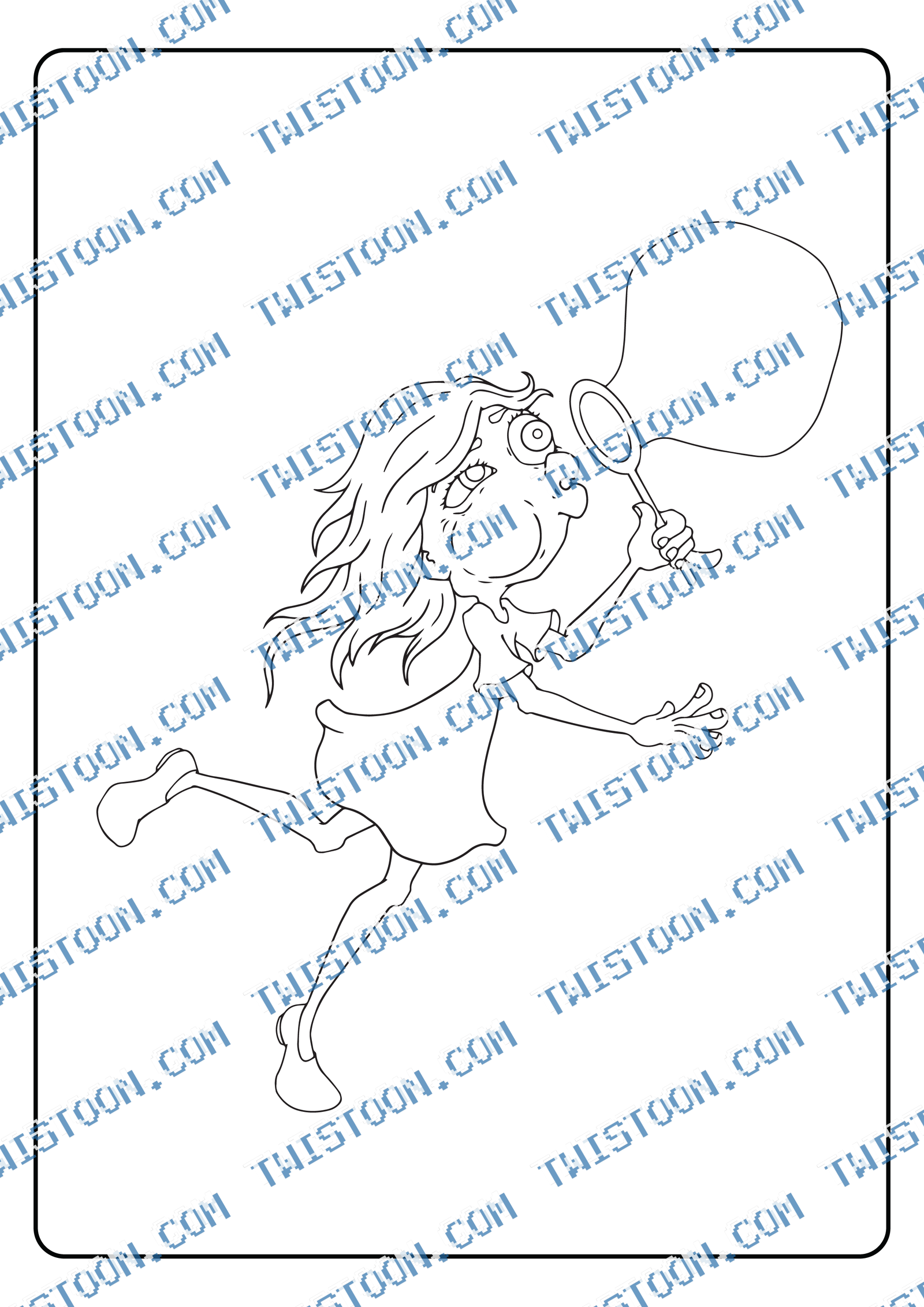 Blowing Bubbles Coloring Page