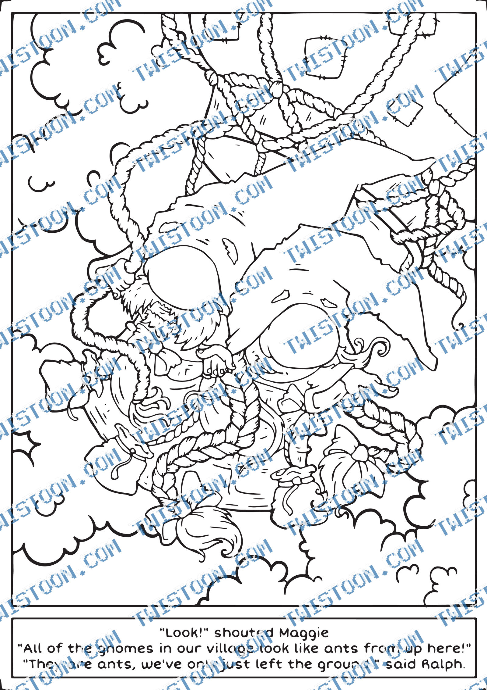 Hot Air Balloon Coloring Page