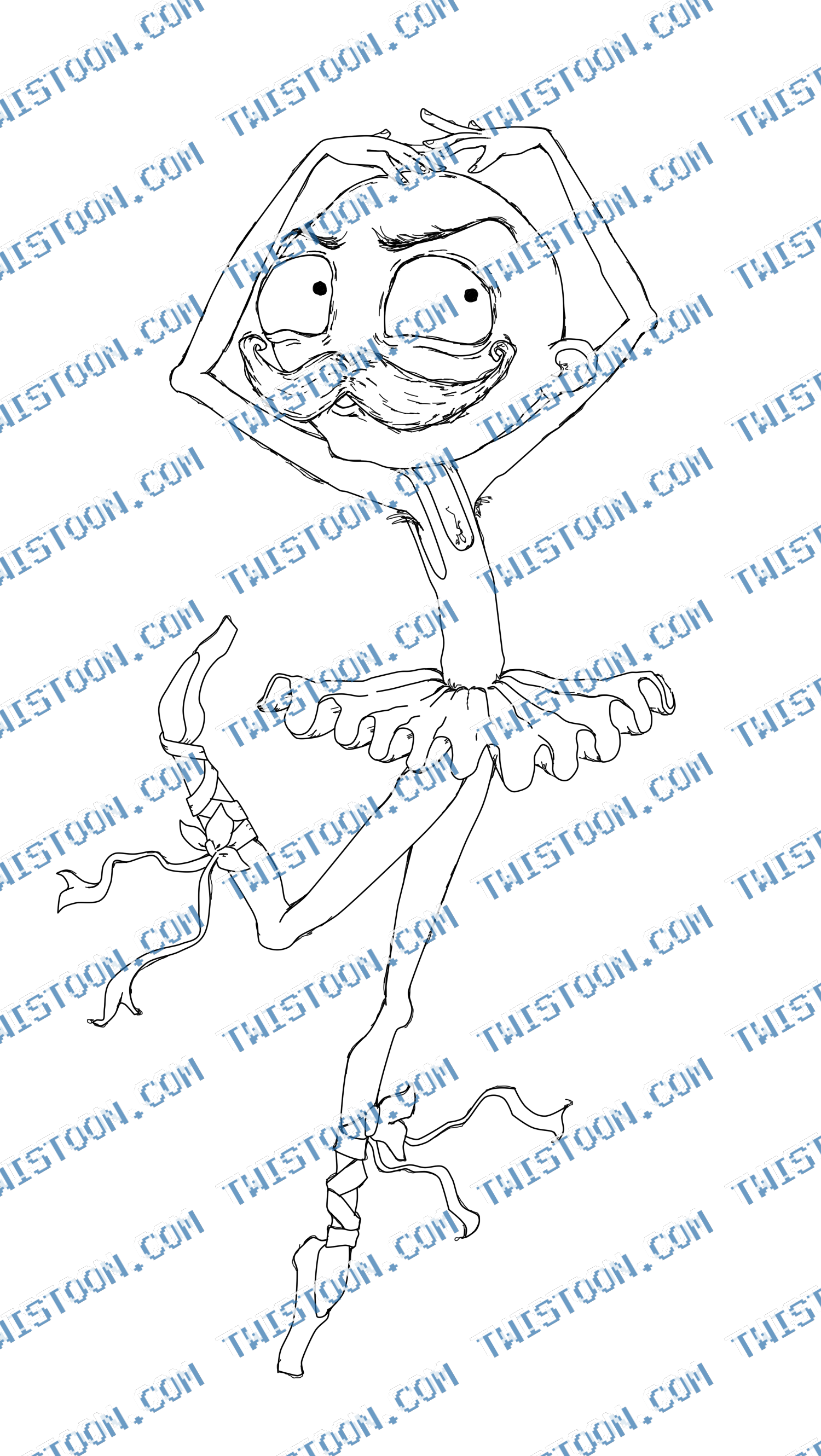 Moustache Ballerina