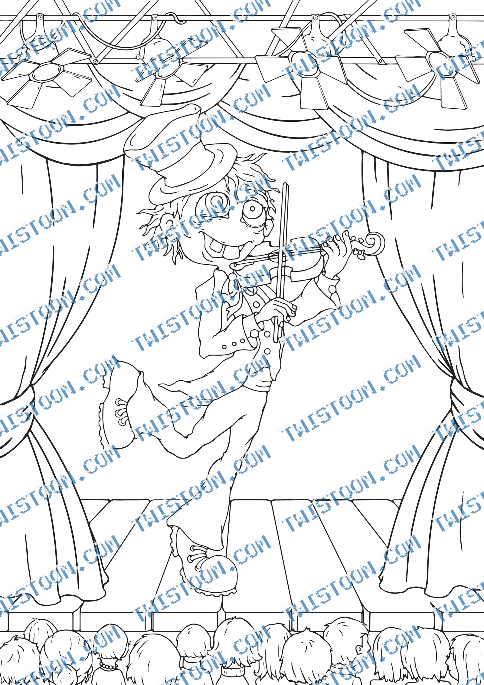 Violinist Coloring Page